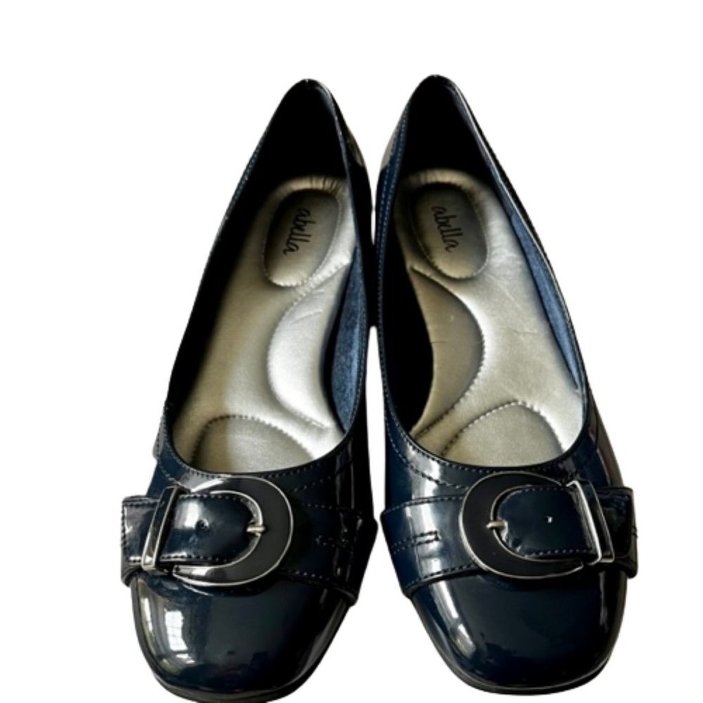 Abella Winda Vegan Flat - Navy Patent - 8.5